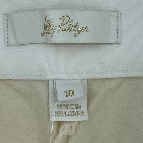 Lilly Pulitzer Women's Declynn Bi-Stretch Slim Pants, NWT, Cream, Sz. 10 - Picture 4 of 14